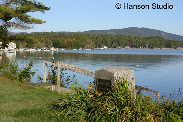Newfound Lake, NH - Cummings Beach with Monument